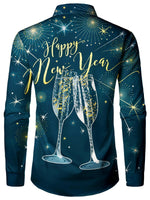 Bundle Of 4|Men's Printed Regular Fit Festive Long Sleeve Shirt