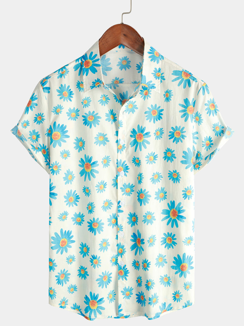 Bundle Of 2 | Men's Floral Cotton Tropical Hawaiian Shirts