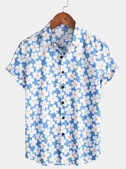 Bundle Of 3 | Men's Floral Cotton Tropical Hawaiian Shirts