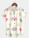 Bundle Of 3 | Men's Floral Casual Beach Summer Holiday Short Sleeve Shirt