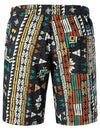 Men's Black Retro Triba Casual Cotton Summer Shorts