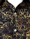 Men's Vintage Print Floral Casual Long Sleeve Shirt