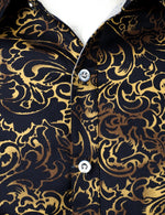 Men's Vintage Print Floral Casual Long Sleeve Shirt