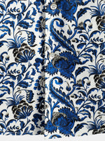 Men's Holiday Floral Print Short Sleeve Shirt