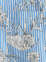Men's Striped & Floral Print Short Sleeve Shirt