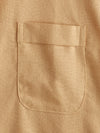 Men's Solid Color Stand Collar Half Button Pocket Front Shirt