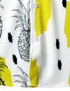 Men's Pineapple Tropical Fruit Print Pocket Hawaiian Button Up Summer Vacation Beach Aloha Short Sleeve Shirt