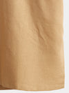 Men's Solid Color Stand Collar Half Button Pocket Front Shirt