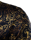 Men's Vintage Print Floral Casual Long Sleeve Shirt