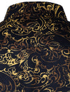 Men's Vintage Print Floral Casual Long Sleeve Shirt