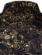 Men's Vintage Print Floral Casual Long Sleeve Shirt