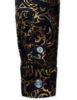 Men's Vintage Print Floral Casual Long Sleeve Shirt
