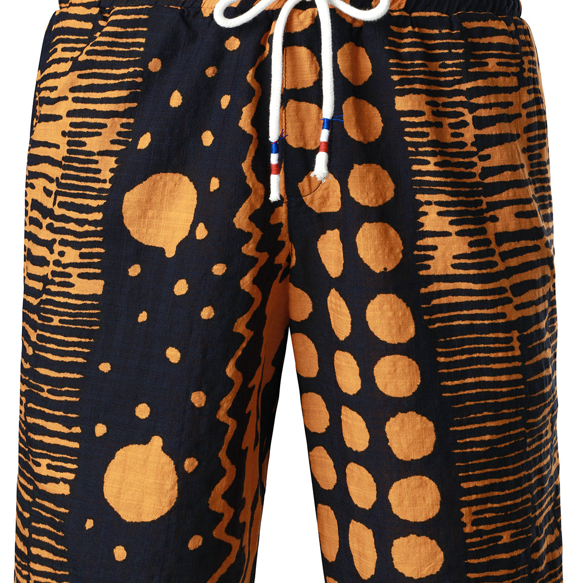 Men's Orange Casual Vintage Boho Breathable Cotton Shorts