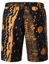 Men's Orange Casual Vintage Boho Breathable Cotton Shorts