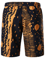 Men's Orange Casual Vintage Boho Breathable Cotton Shorts