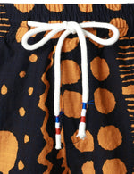 Men's Orange Casual Vintage Boho Breathable Cotton Shorts