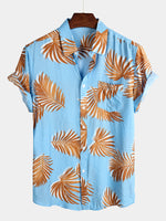 Men's Casual Holiday Pocket Short Sleeve Shirt