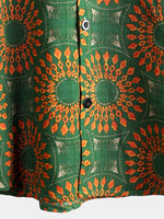 Men's Casual Retro Print Short Sleeve Shirt