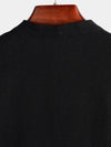 Men's Solid Color Stand Collar Half Button Pocket Front Shirt