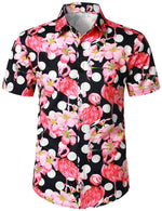 Men's Flamingo Polka dots Hawaiian Shirt & Shorts Set