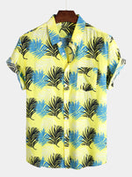 Men's Casual Holiday Pocket Short Sleeve Shirt