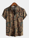 Men's Vintage Cotton Casual Short Sleeve Shirt