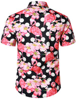 Men's Flamingo Polka dots Hawaiian Shirt & Shorts Set