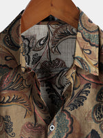 Men's Vintage Cotton Casual Short Sleeve Shirt