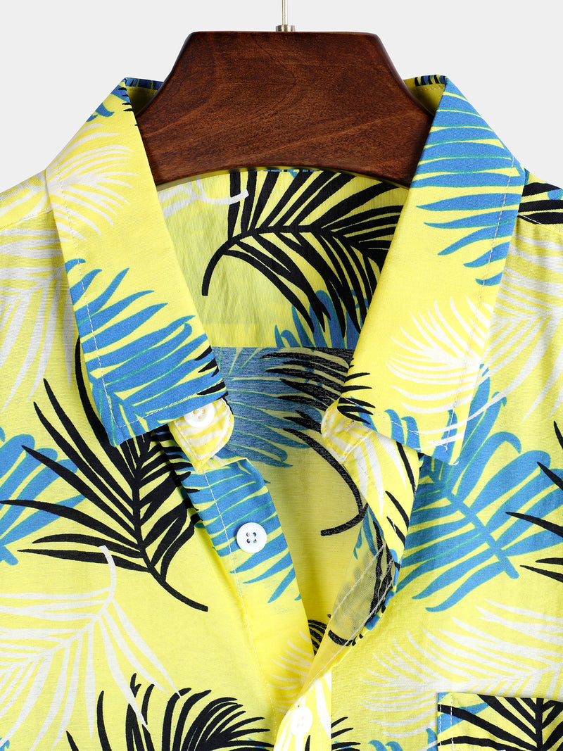 Men's Casual Holiday Pocket Short Sleeve Shirt