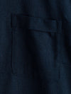 Men's Solid Color Stand Collar Half Button Pocket Front Shirt