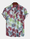 Men's Casual Holiday Pocket Cotton Short Sleeve Shirt