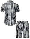 Men's Summer Casual Hawaiian Shirt & Shorts Set