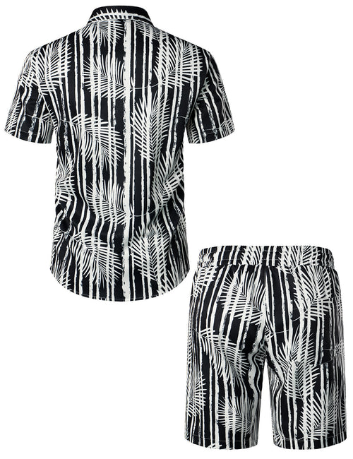 Men's Summer Casual Hawaiian Shirt & Shorts Set