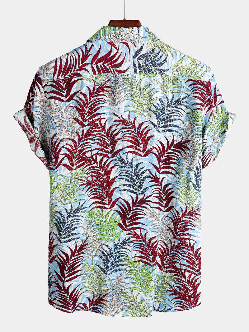 Men's Casual Holiday Pocket Cotton Short Sleeve Shirt