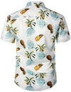 Men's Cotton Pineapple Print Hawaiian Shirt & Shorts Set