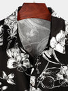 Men's Holiday Flower Print Short Sleeve Shirt