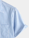 Men's Casual Pocket Short Sleeved Button Up Shirt