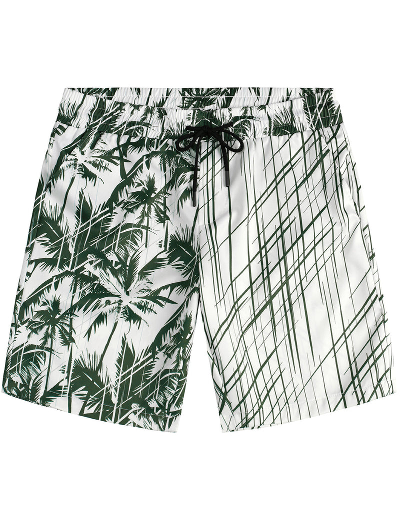Men's Summer Casual Palm Tree Beach Hawaiian Aloha Shorts
