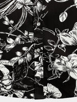 Men's Holiday Flower Print Short Sleeve Shirt