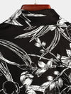 Men's Holiday Flower Print Short Sleeve Shirt