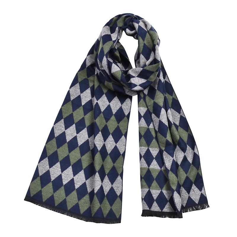 Men's Versatile Diamond Warm Scarf