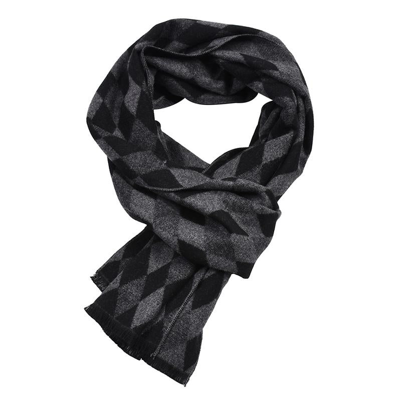 Men's Versatile Diamond Warm Scarf