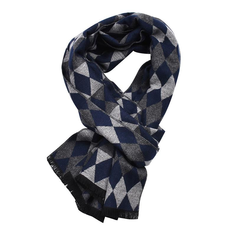 Men's Versatile Diamond Warm Scarf