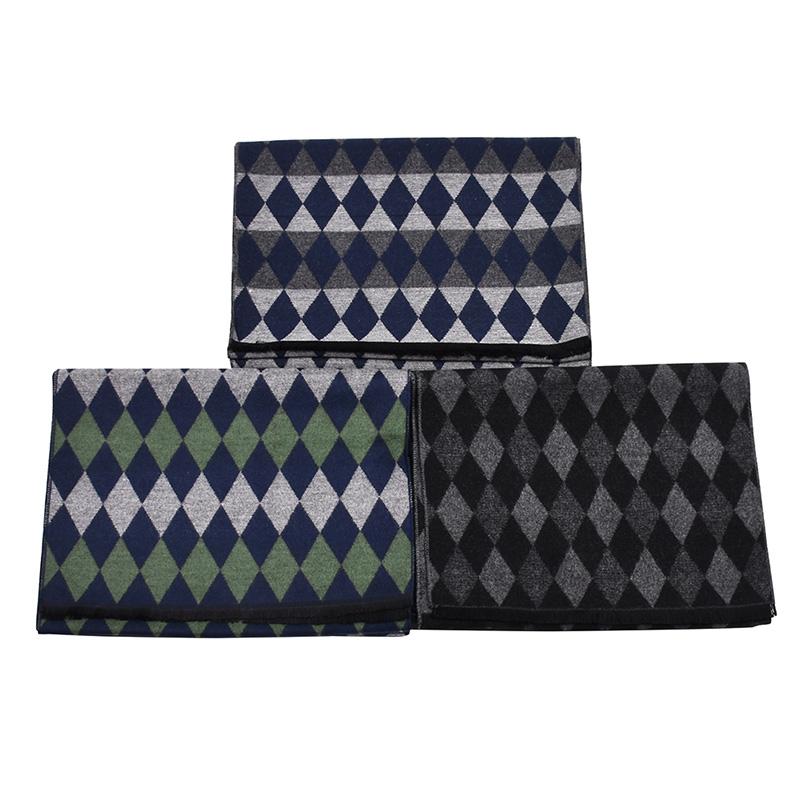 Men's Versatile Diamond Warm Scarf