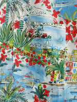 Men's Floral Printed Holiday Pocket Cotton Shirt