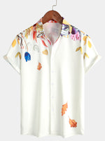 Bundle Of 3 | Men's Floral Casual Beach Summer Holiday Short Sleeve Shirt