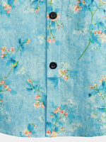 Men's Floral Cotton Pocket Breathable Hawaiian Shirt