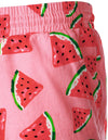 Men's Breathable Tropical Fruit Cotton Pink Watermelon Beach Hawaiian Aloha Summer Shorts
