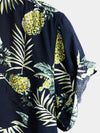 Men's Tropical Fruit Pineapple Holiday Cotton Shirt