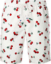 Men's Cherry Print Cotton Hawaiian Shirt & Shorts Set